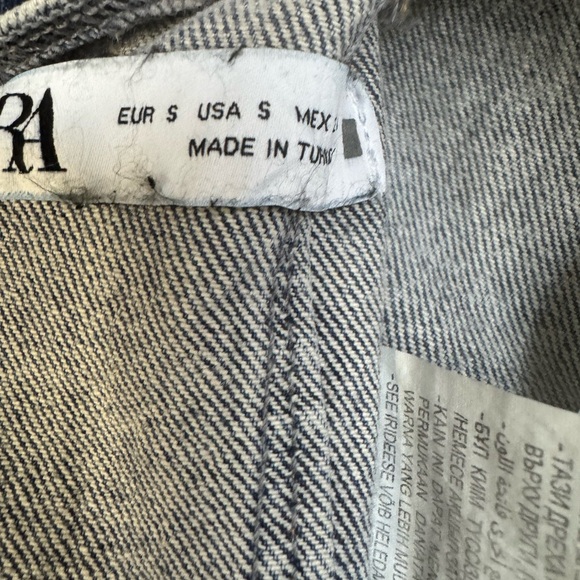 Zara Strapless Blue Denim Dress - Picture 4 of 6